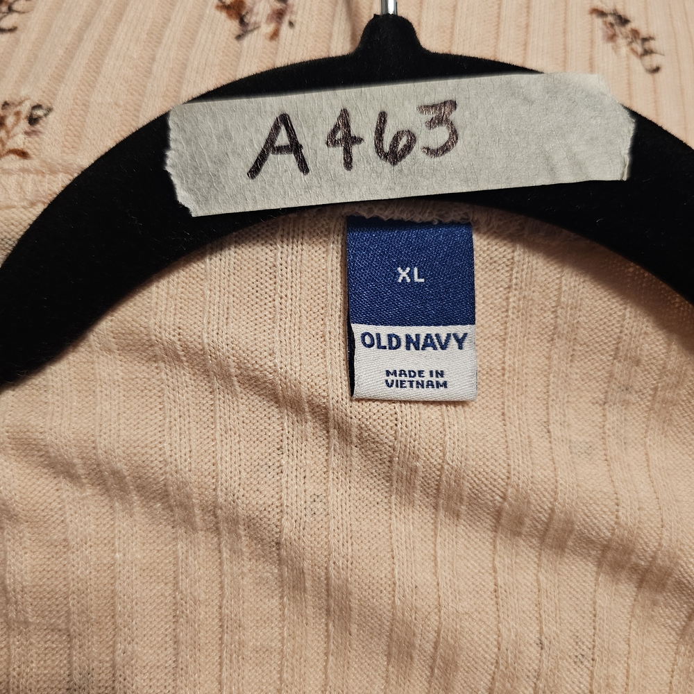 Floral Pink Ribbed Women's Top - Picture 3 of 4